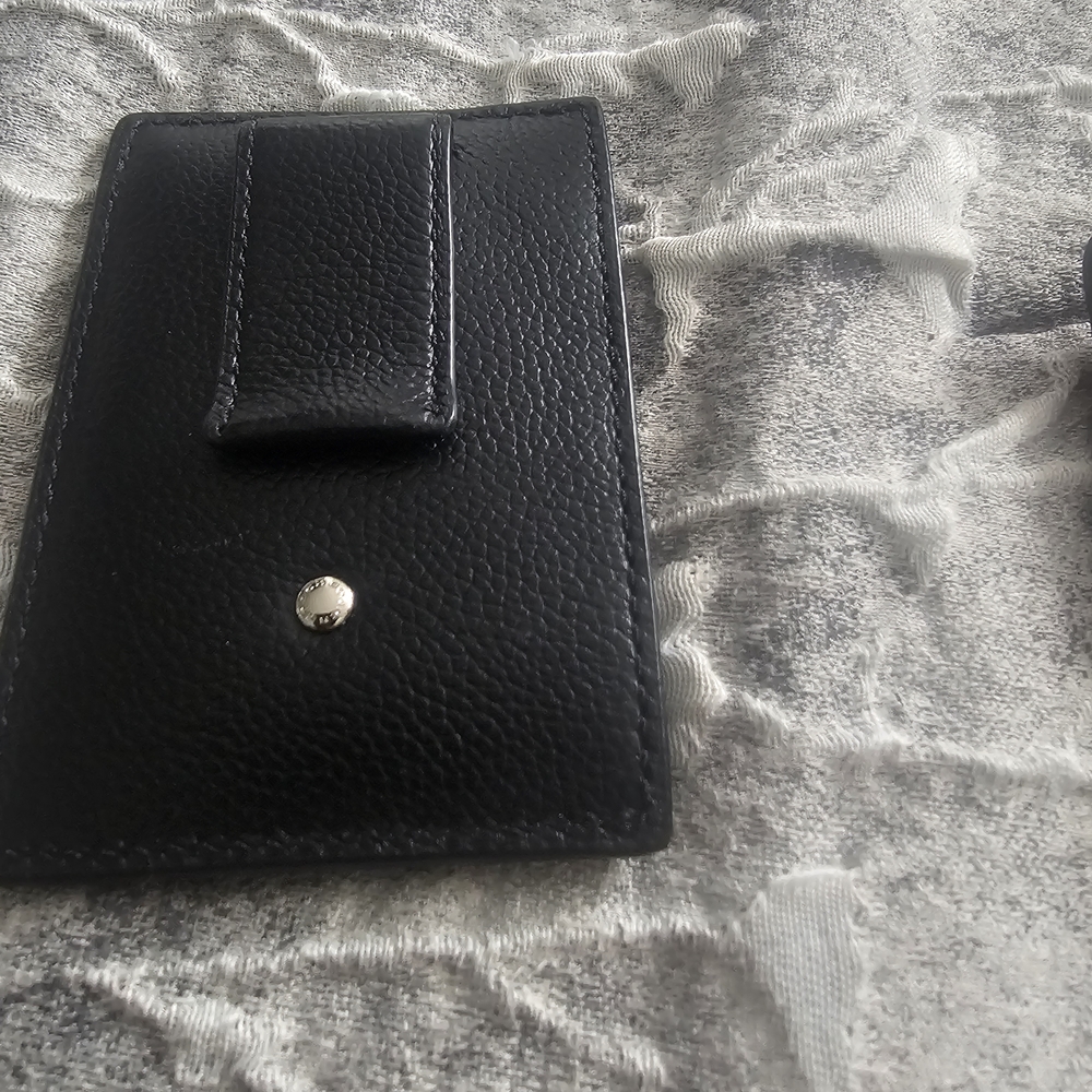 Coach Black Leather Key & Card Holder